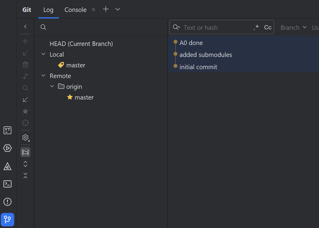 Git commit graph