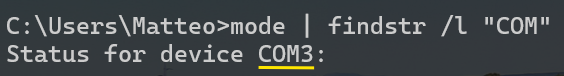 Command output