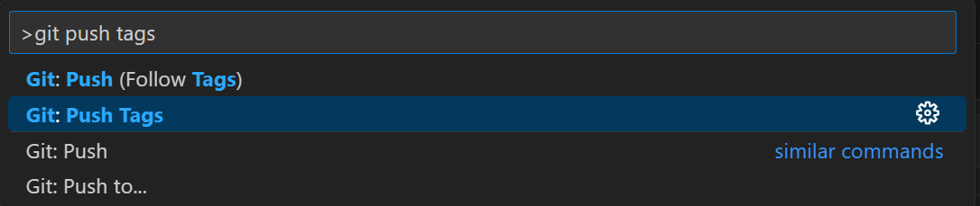 Git push tags command