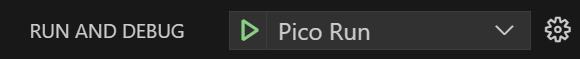 Run configuration for the Pico