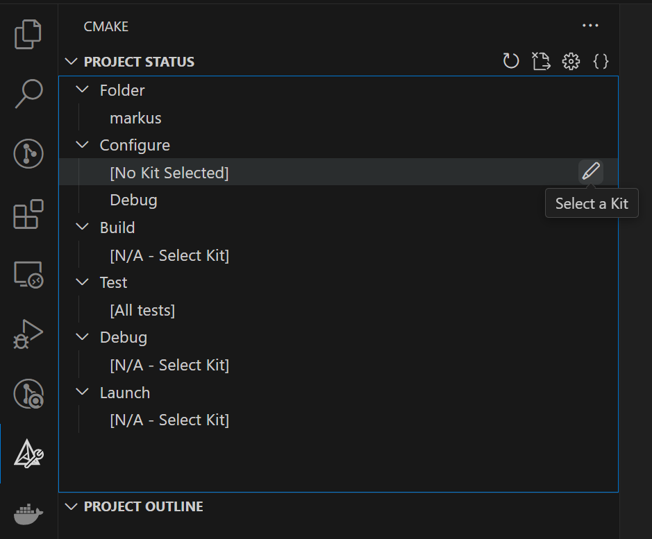 CMake kit configuration